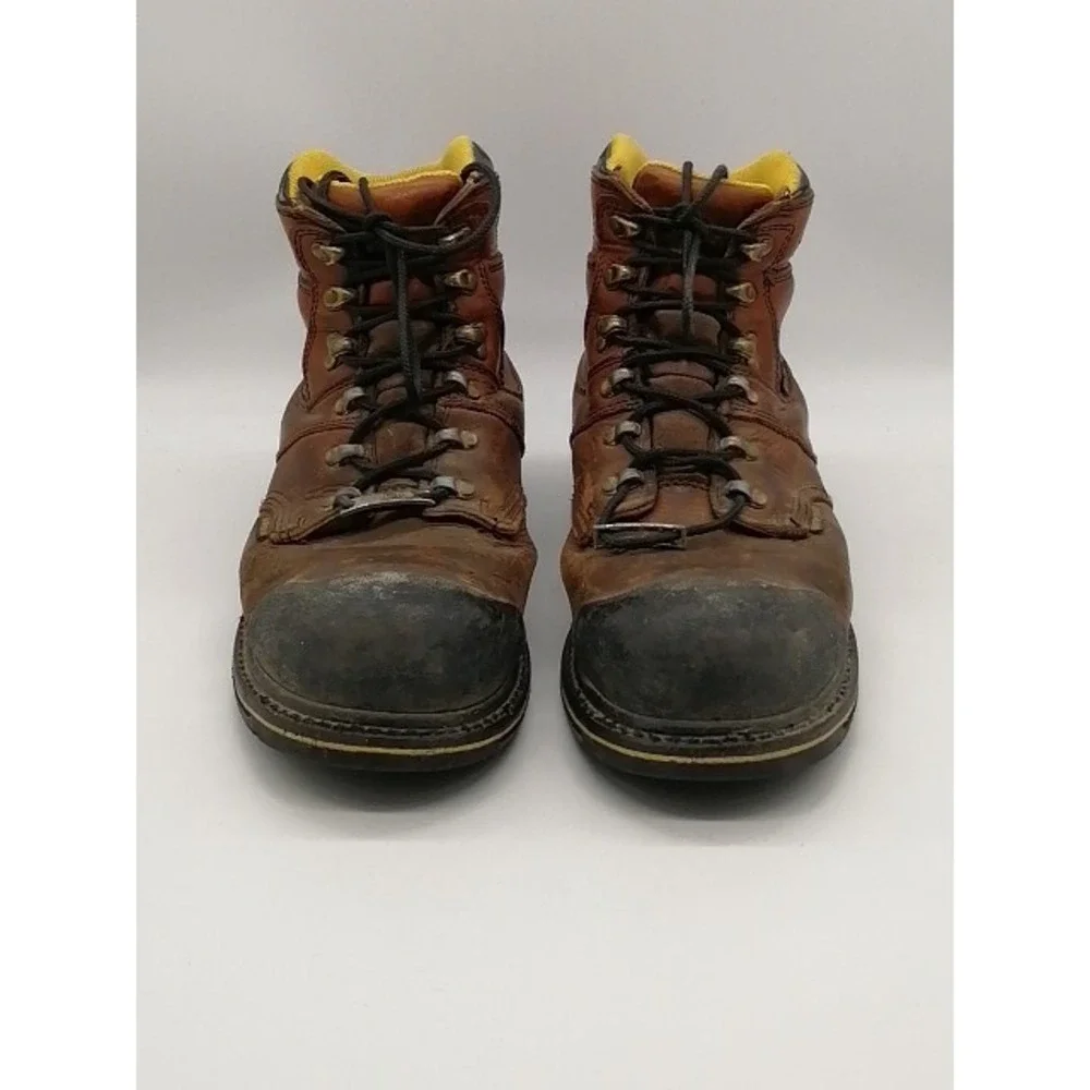 Field N' Forest Boots Mens Brown 11 Wide Steel Toe Leather Work Shoe Waterproof